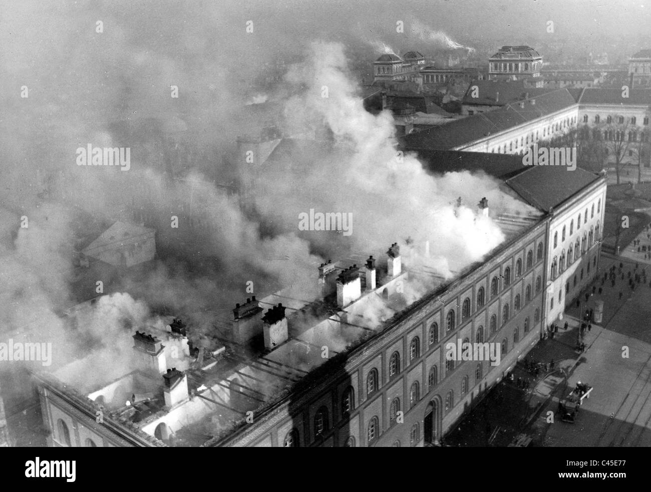 Munich in the war/air raid Stock Photo