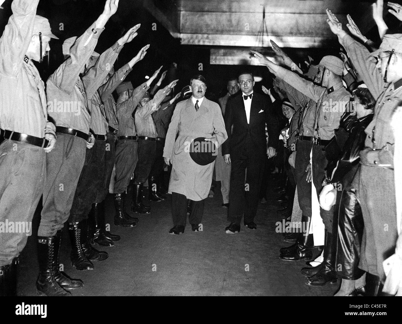 Adolf Hitler visits the UFA-Palast, 1933 Stock Photo