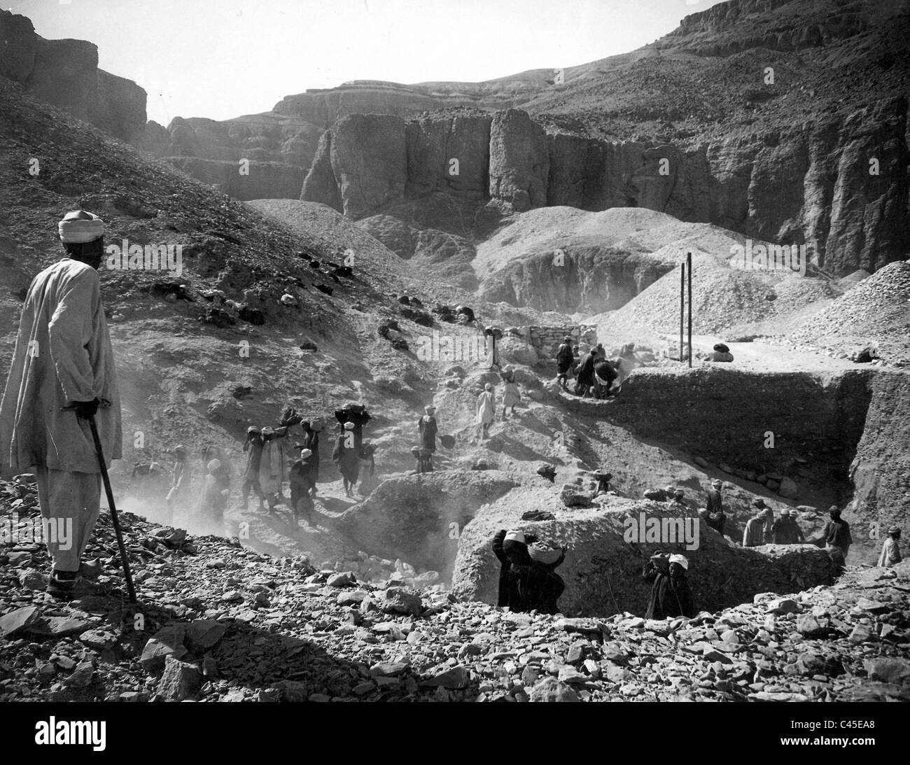 Excavations in the Valley of the Kings, 1930 Stock Photo