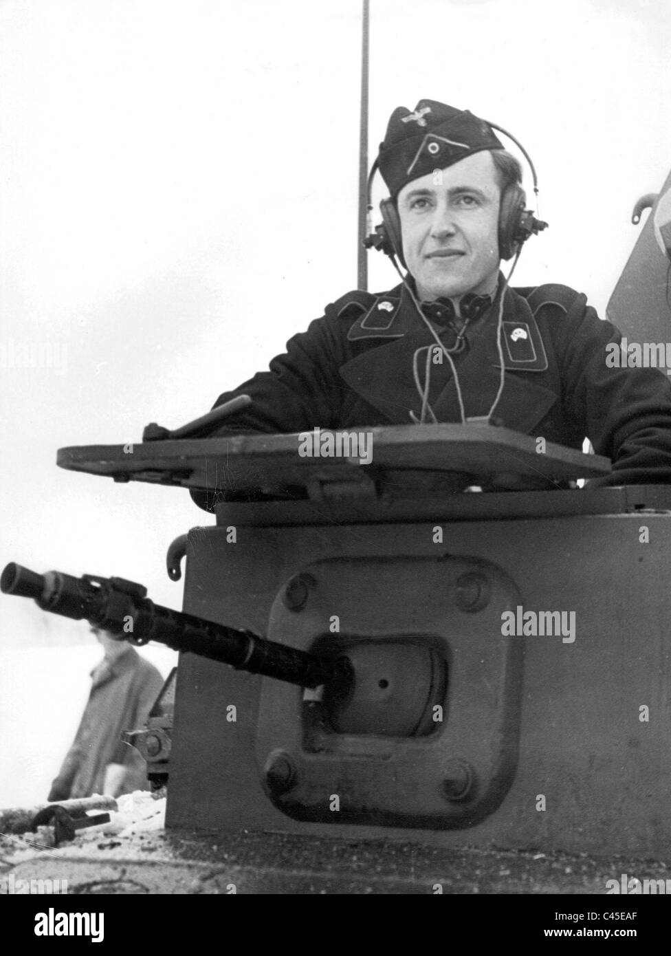 Tank crew - radio operator Stock Photo - Alamy