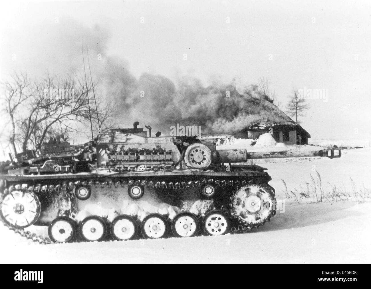German StuG III in Russia Stock Photo