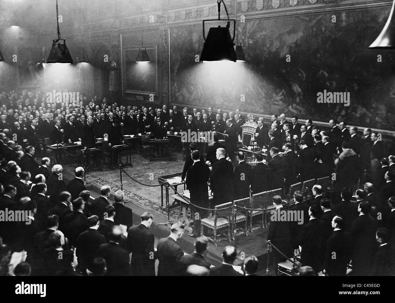 King George V at the opening of the London Naval Conference, 1930 Stock Photo