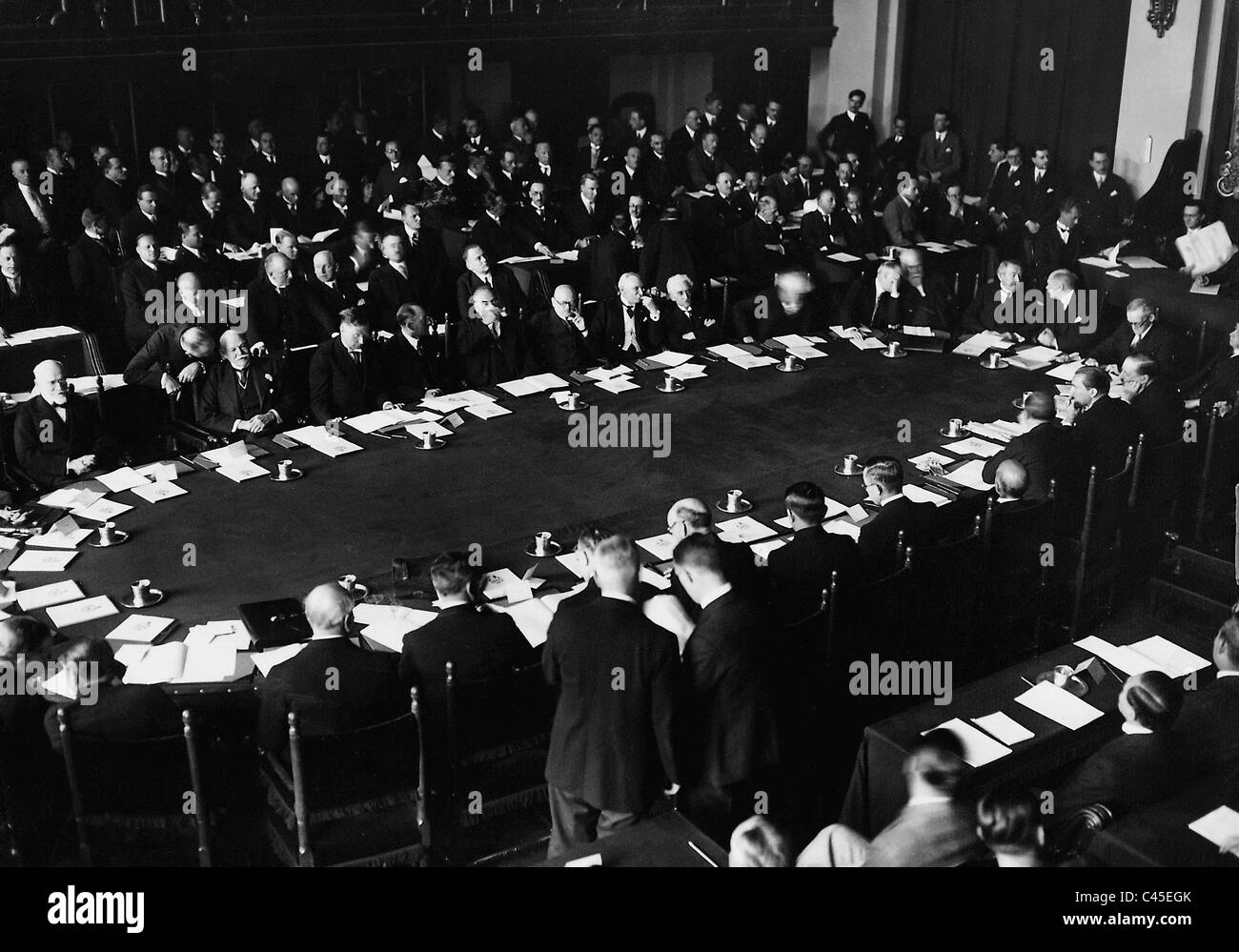 Opening of the first Hague Conference, 1929 Stock Photo Alamy