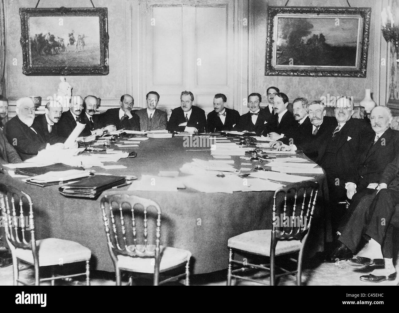 French delegation during the Second Hague Conference, 1930 Stock Photo