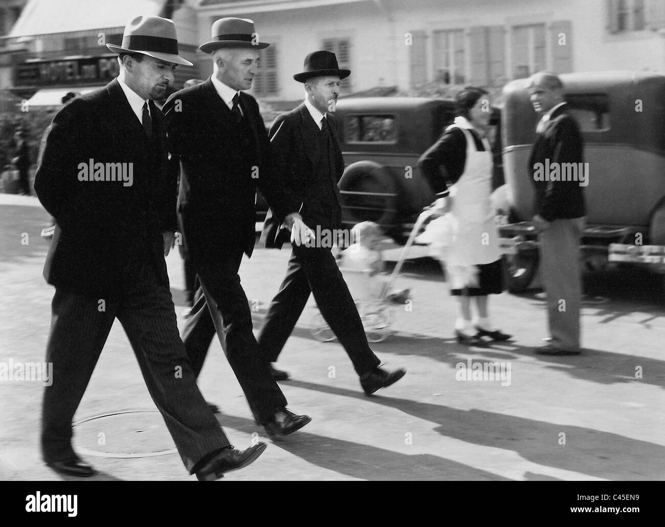 Dino Grandi and Sir John Simon in Lausanne, 1932 Stock Photo