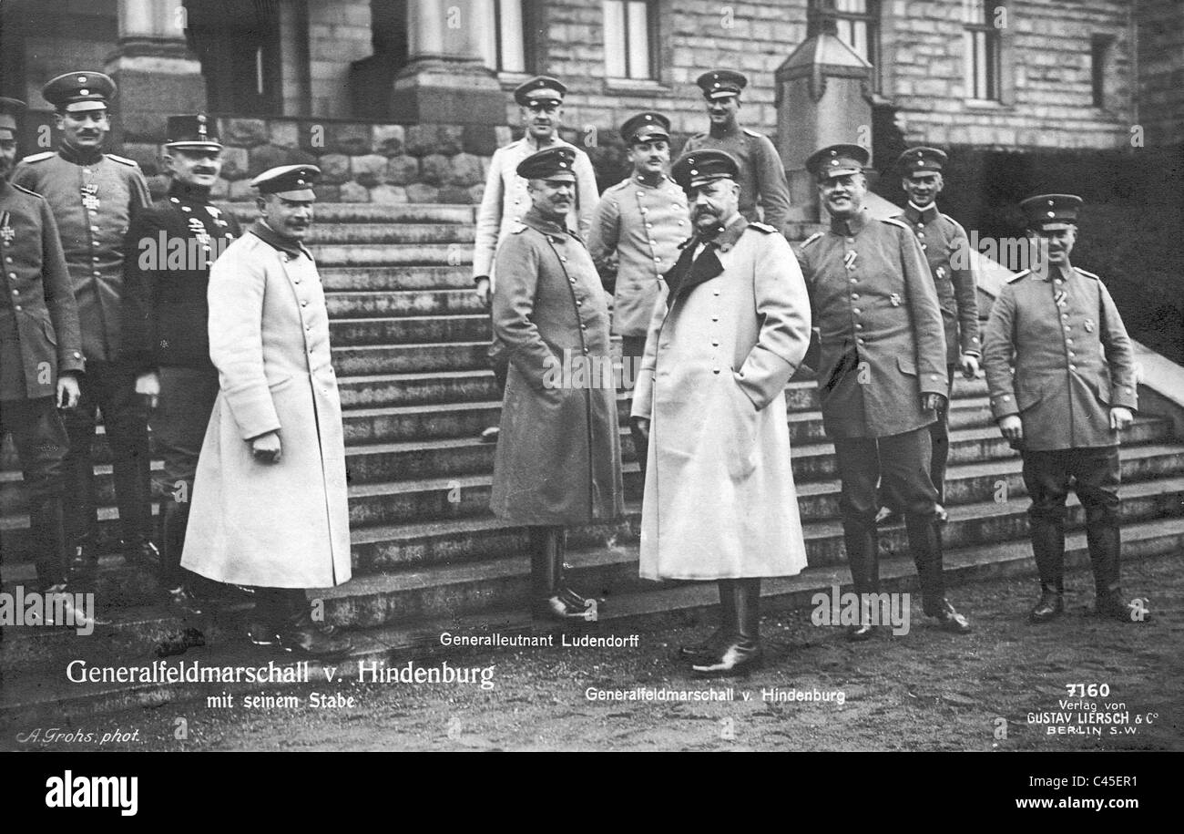 Paul von Hindenburg and Erich Ludendorff Stock Photo