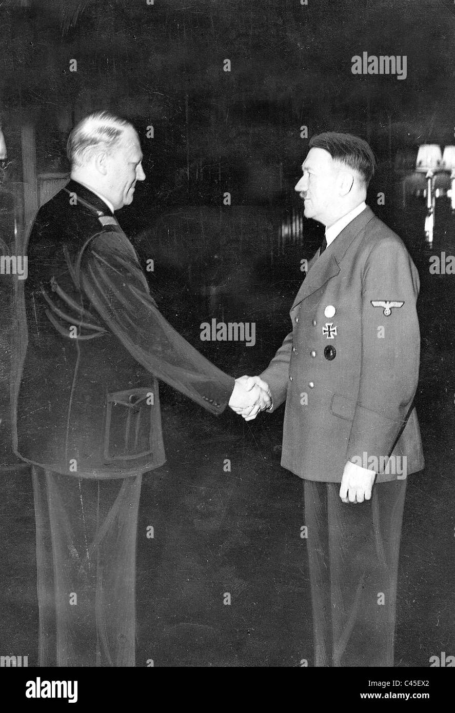Adolf Hitler and Vidkum Quisling Stock Photo