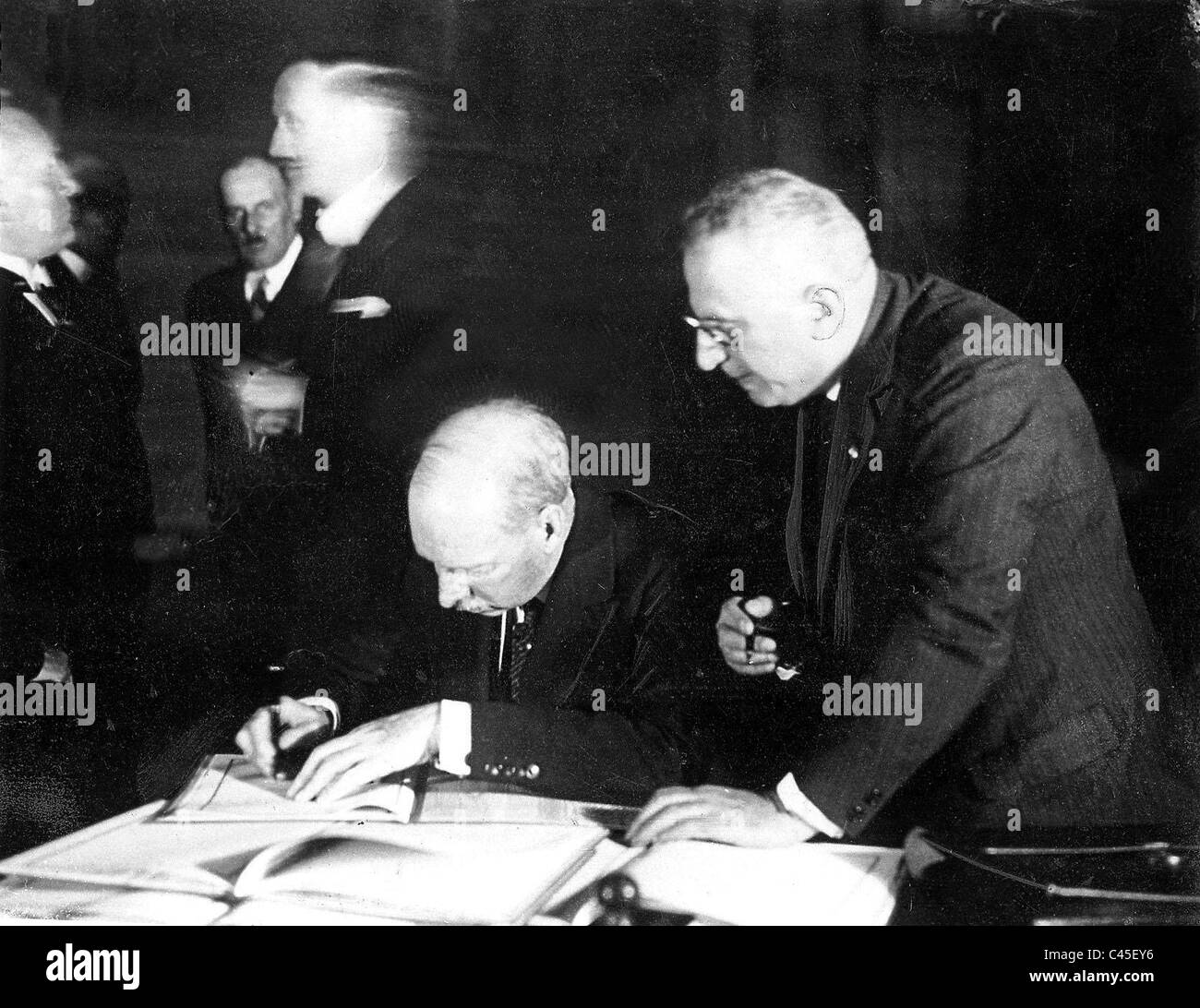 Ronald Graham at the signing of the Four-Power Pact in Rome, 1933 Stock Photo