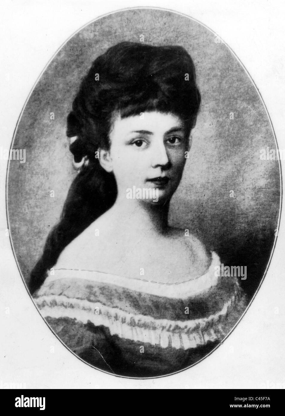 Baroness Bertha von Suttner (approx. 1872)) Stock Photo