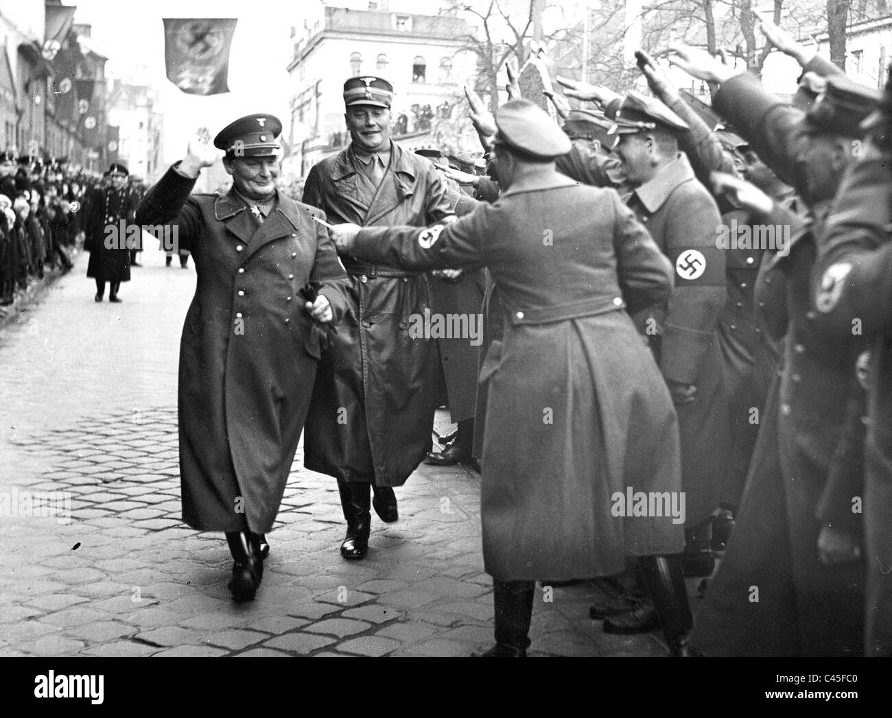 Hermann Goering with Wilhelm Brueckner in Munich, 1936 Stock Photo - Alamy