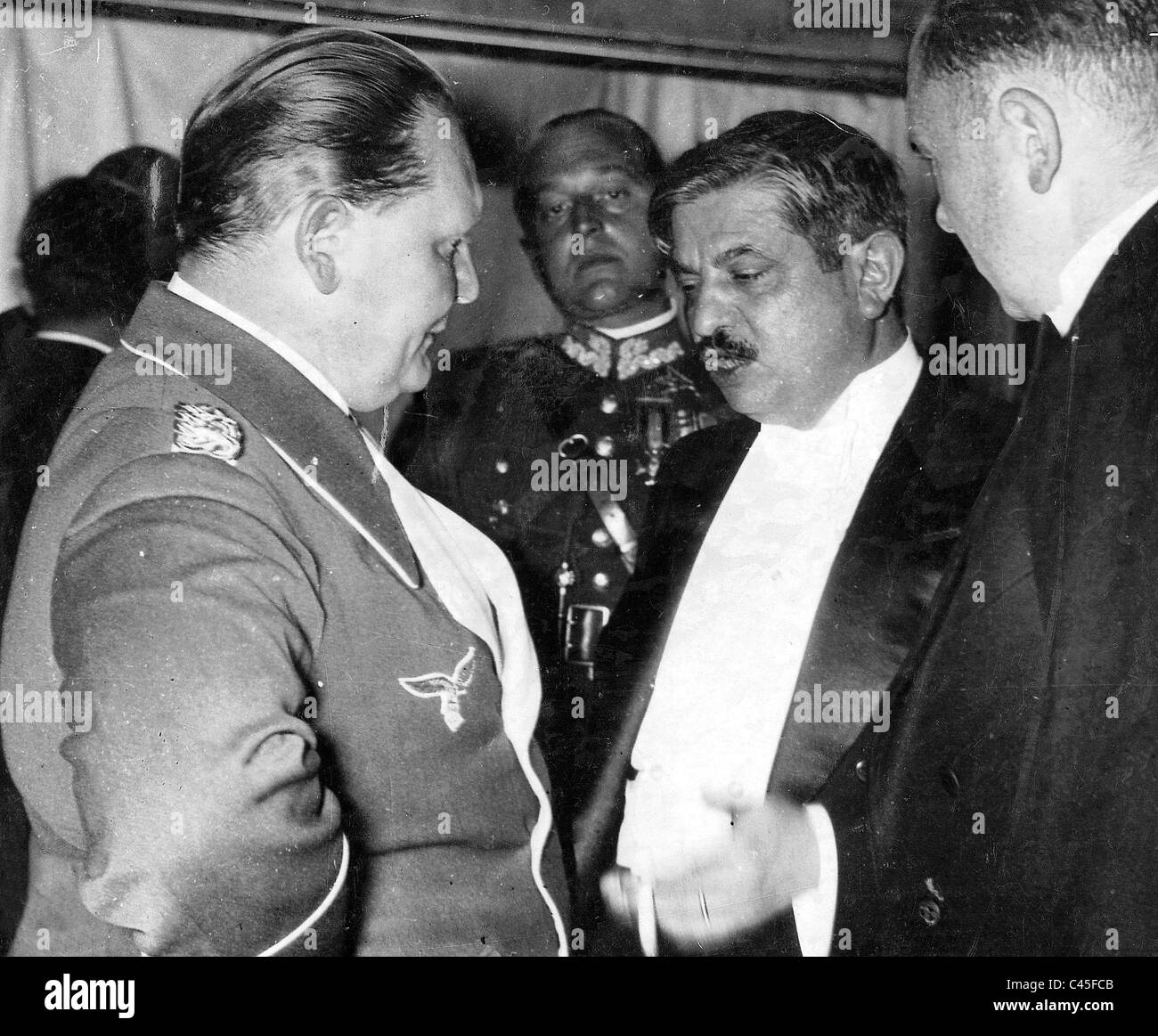Hermann Goering with the French Foreign Minister Pierre Laval, 1935 Stock Photo