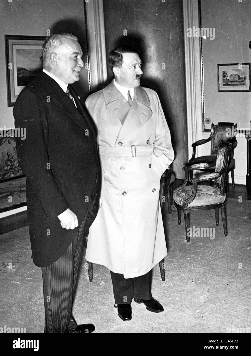 Konstantin Freiherr von Neurath and Adolf Hitler Stock Photo