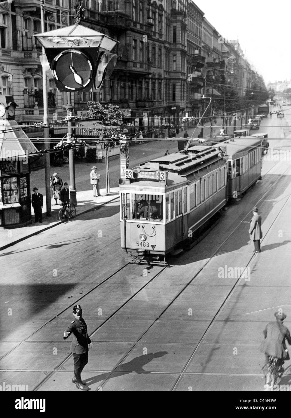 Streetlight in Berlin-Charlottenburg 1931 Stock Photo