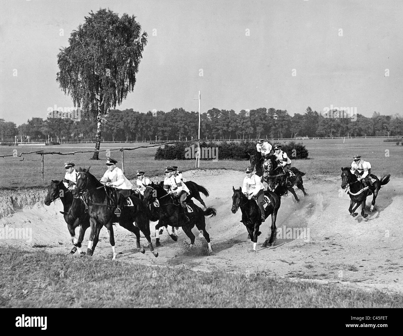 Flat racing track Hoppegarten 1938 Stock Photo