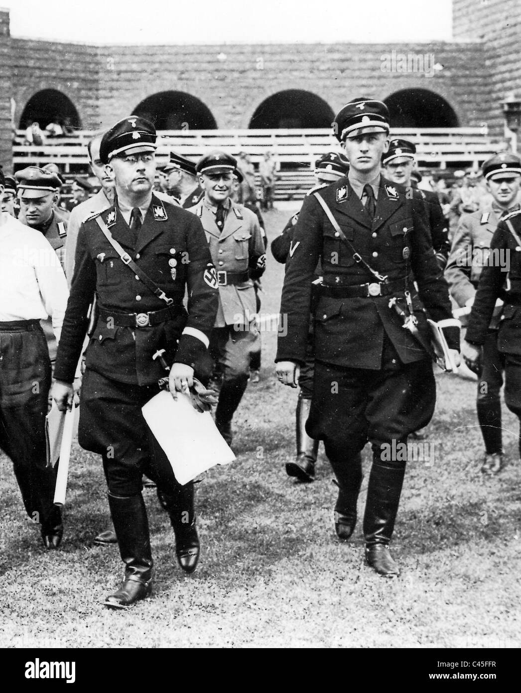 Heinrich Himmler with Reinhard Heydrich Stock Photo