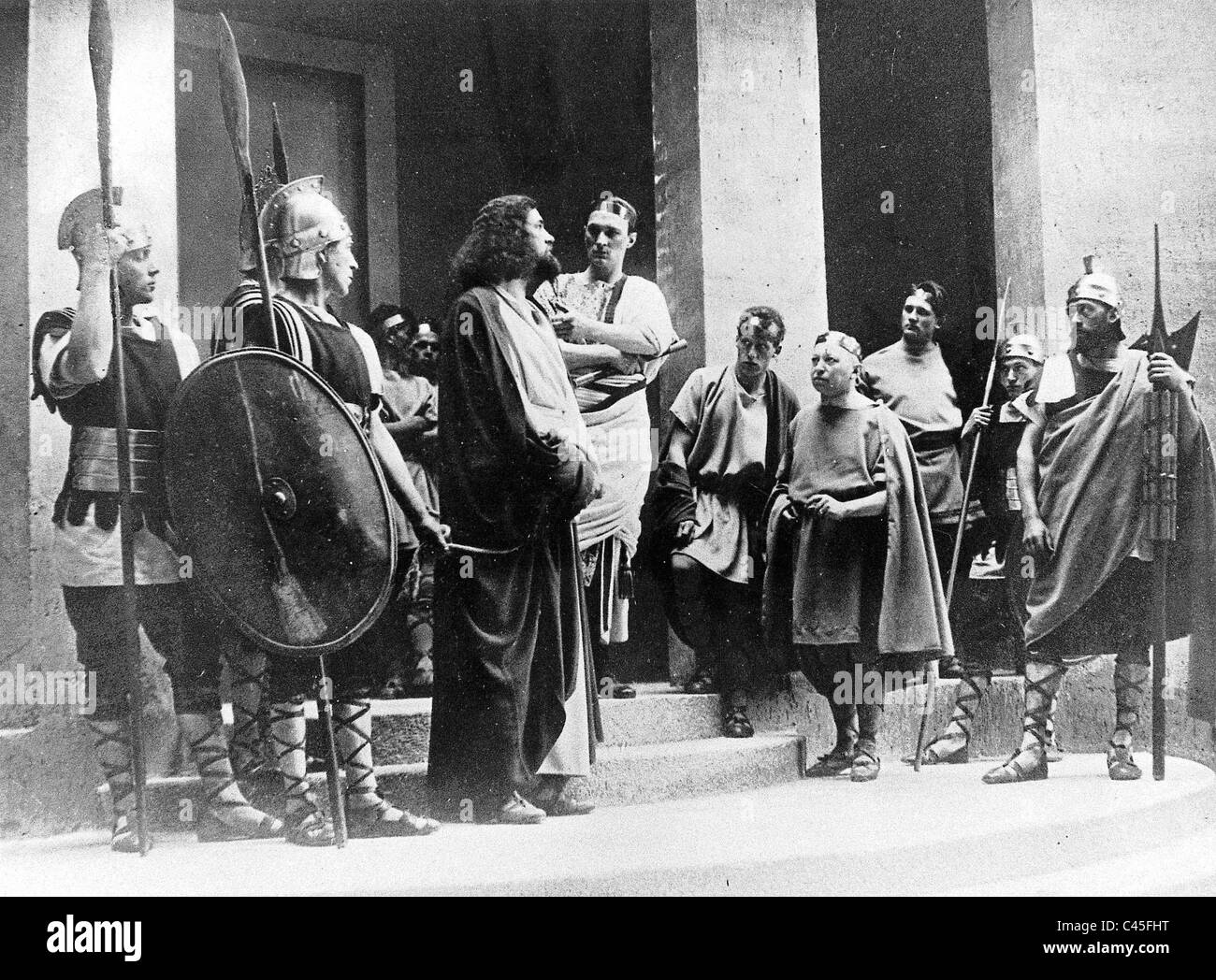 Passion play in Oberammergau (1930). Stock Photo