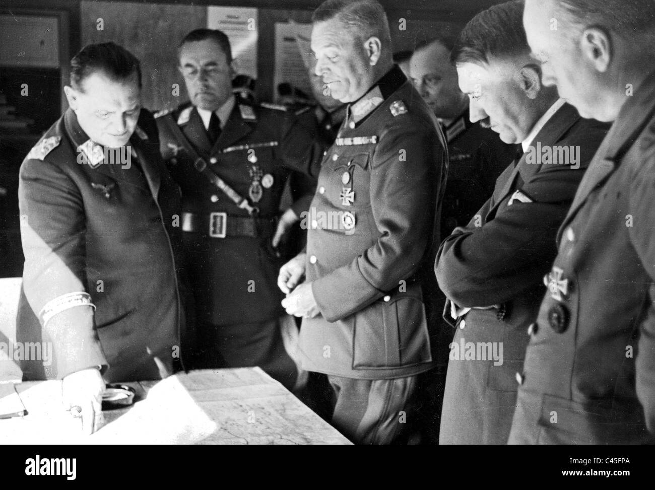 Briefing session during the Polish campaign Stock Photo