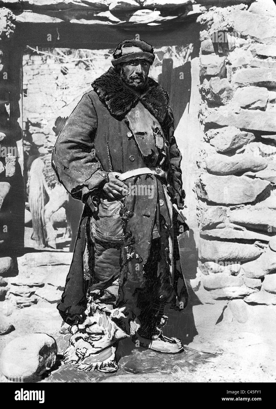 Wilhelm Filchner in Tibet, 1937 Stock Photo