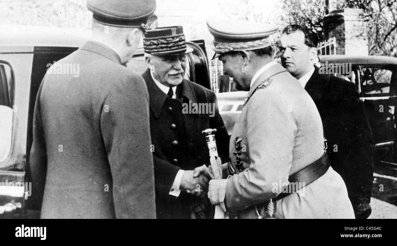 Marshall Petain and Hermann Goering Stock Photo