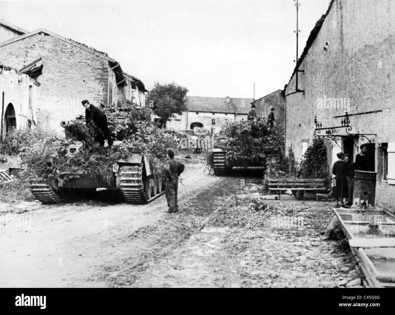 German tanks in the French Moselle, 1944 Stock Photo Alamy