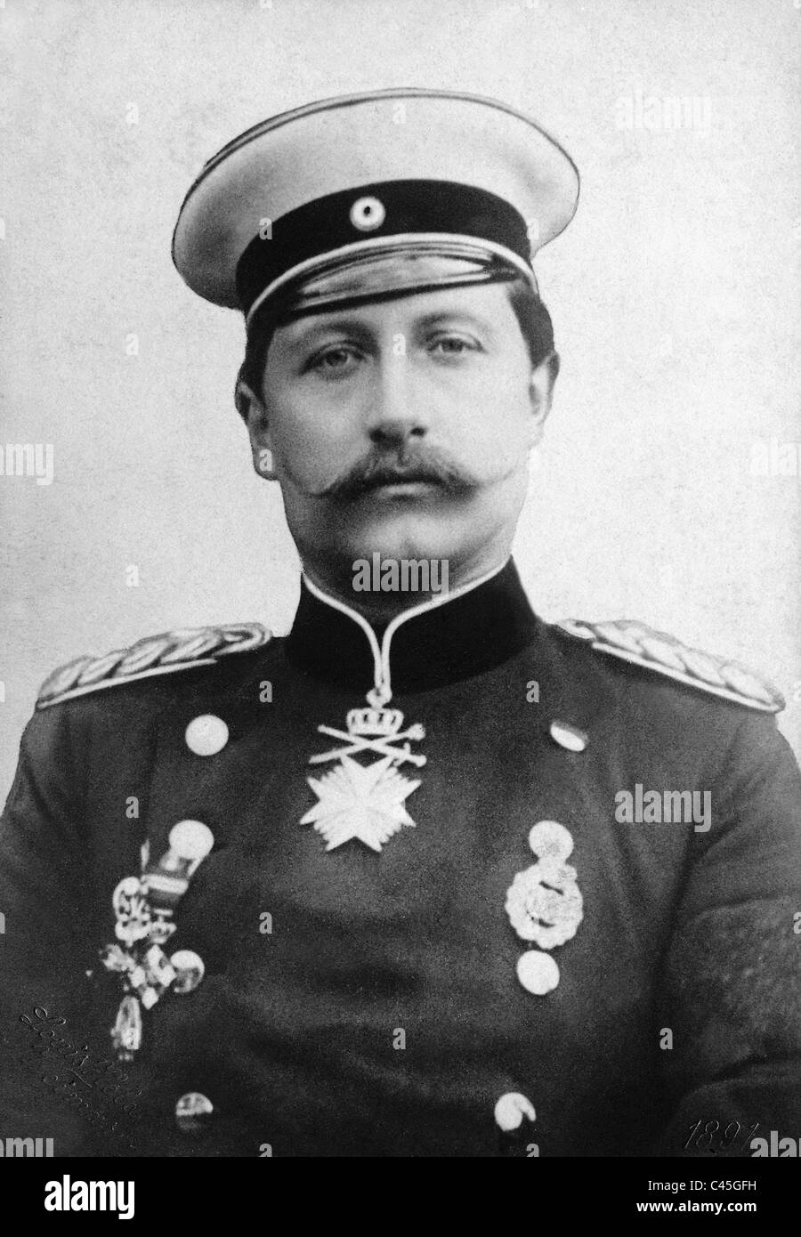 Emperor Wilhelm II., 1891 Stock Photo