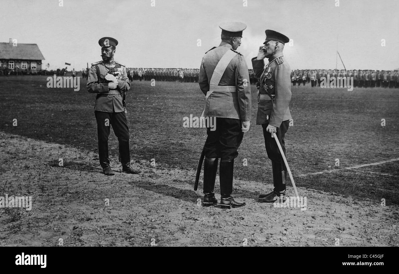 Emperor Wilhelm II. visits Tsar Nicholas II. in the Estonian Baltischport, 1912 Stock Photo