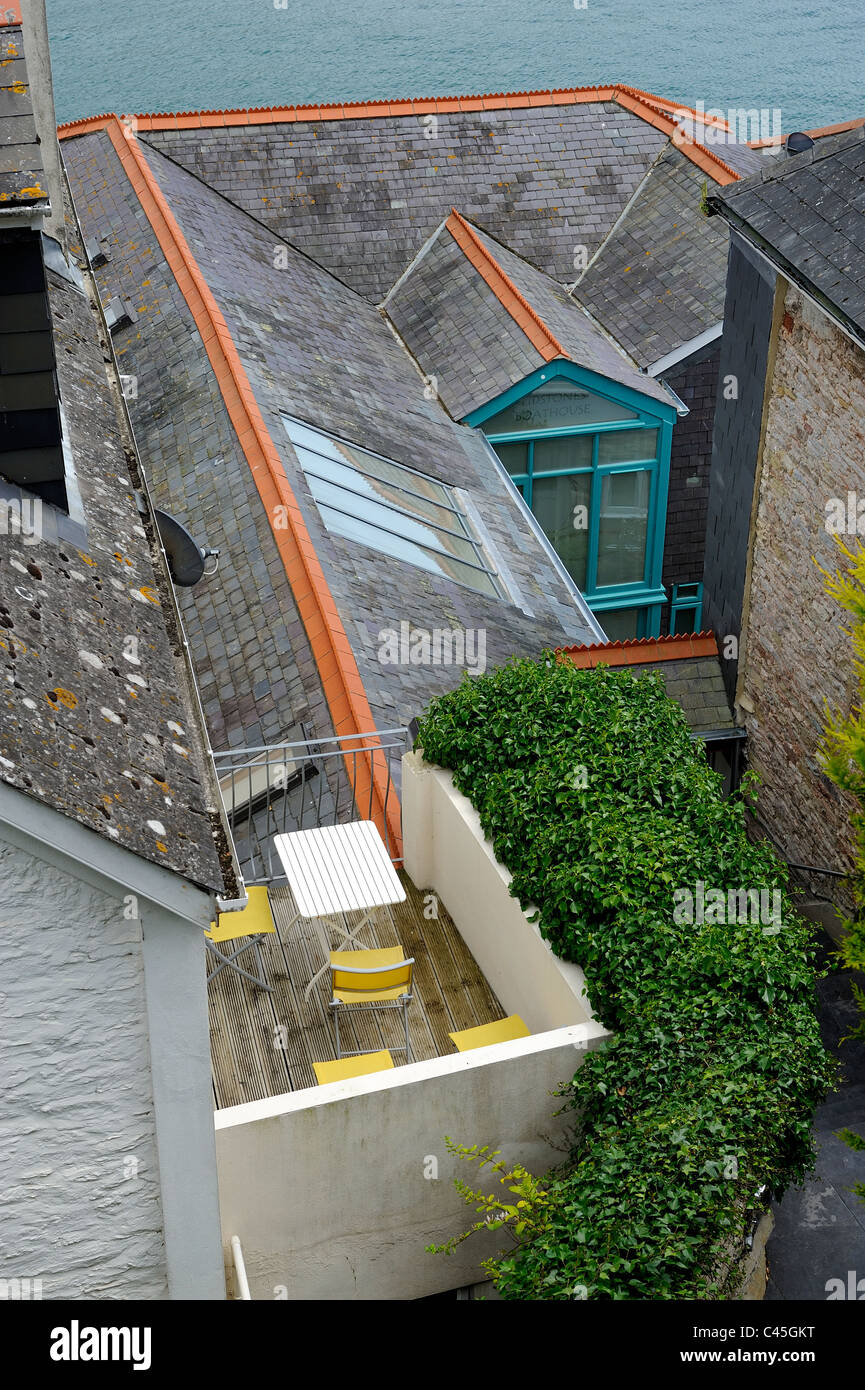 rooftop property dartmouth england uk Stock Photo Alamy