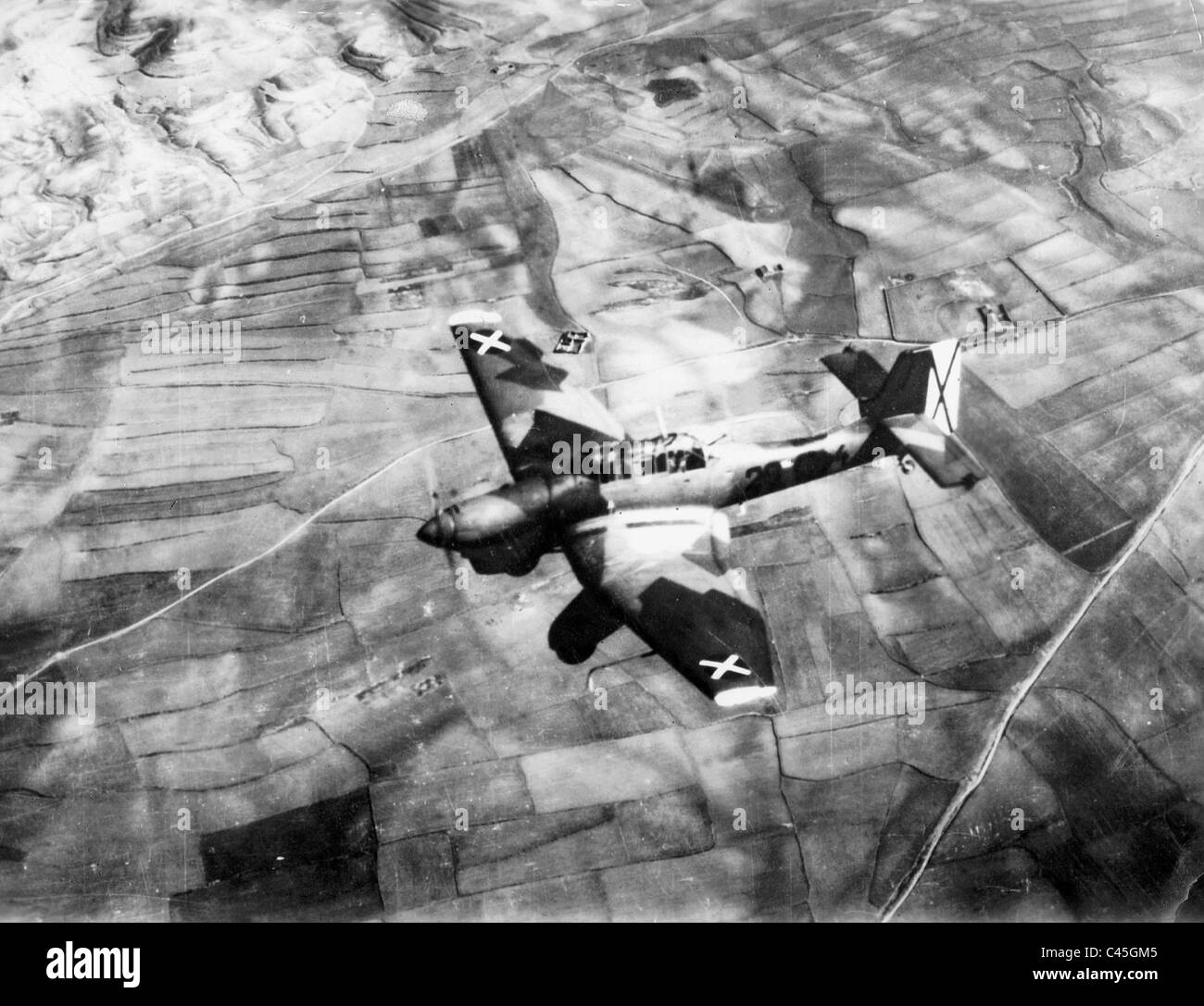 German dive bomber of the Legion Condor, 1939 Stock Photo