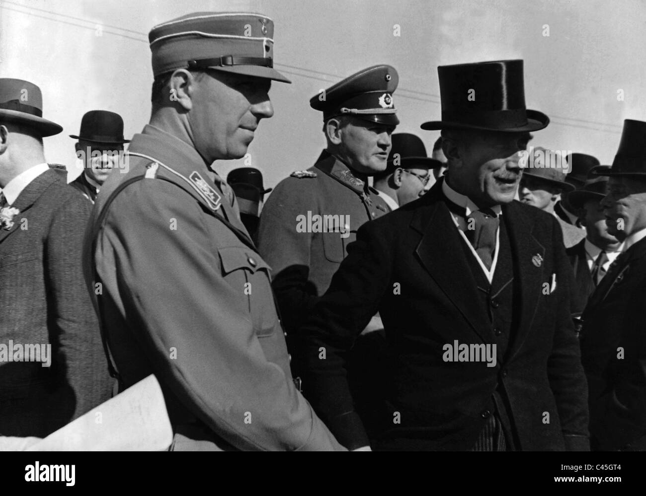 Wolf Heinrich Graf von Helldorf, Werner von Blomberg and Franz von Papen, around 1933 Stock Photo