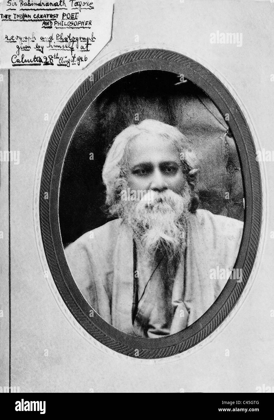 Rabindranath Tagore, 1926 Stock Photo