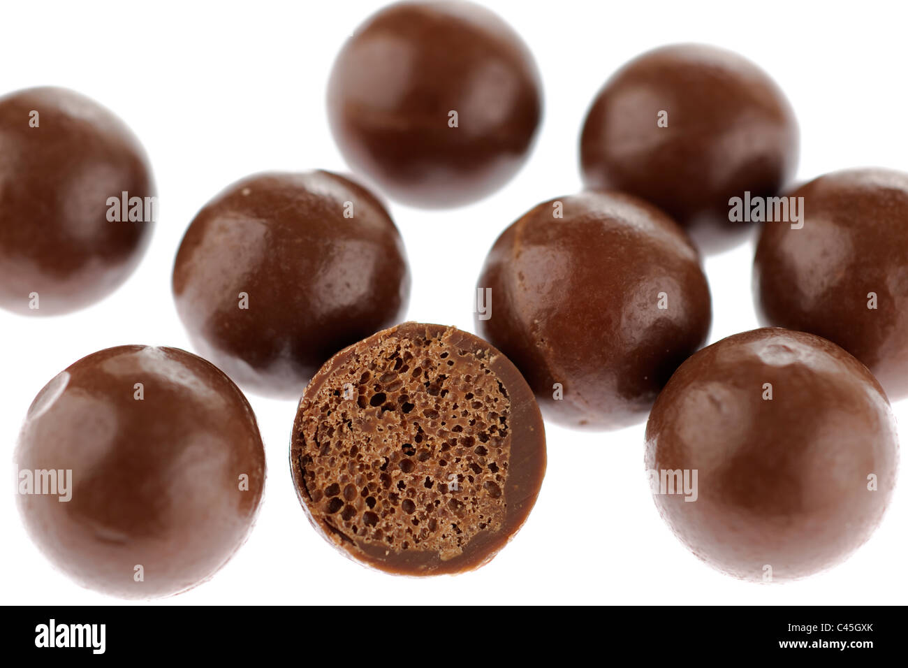 Closeup of Aero bubbles chocolates Stock Photo Alamy