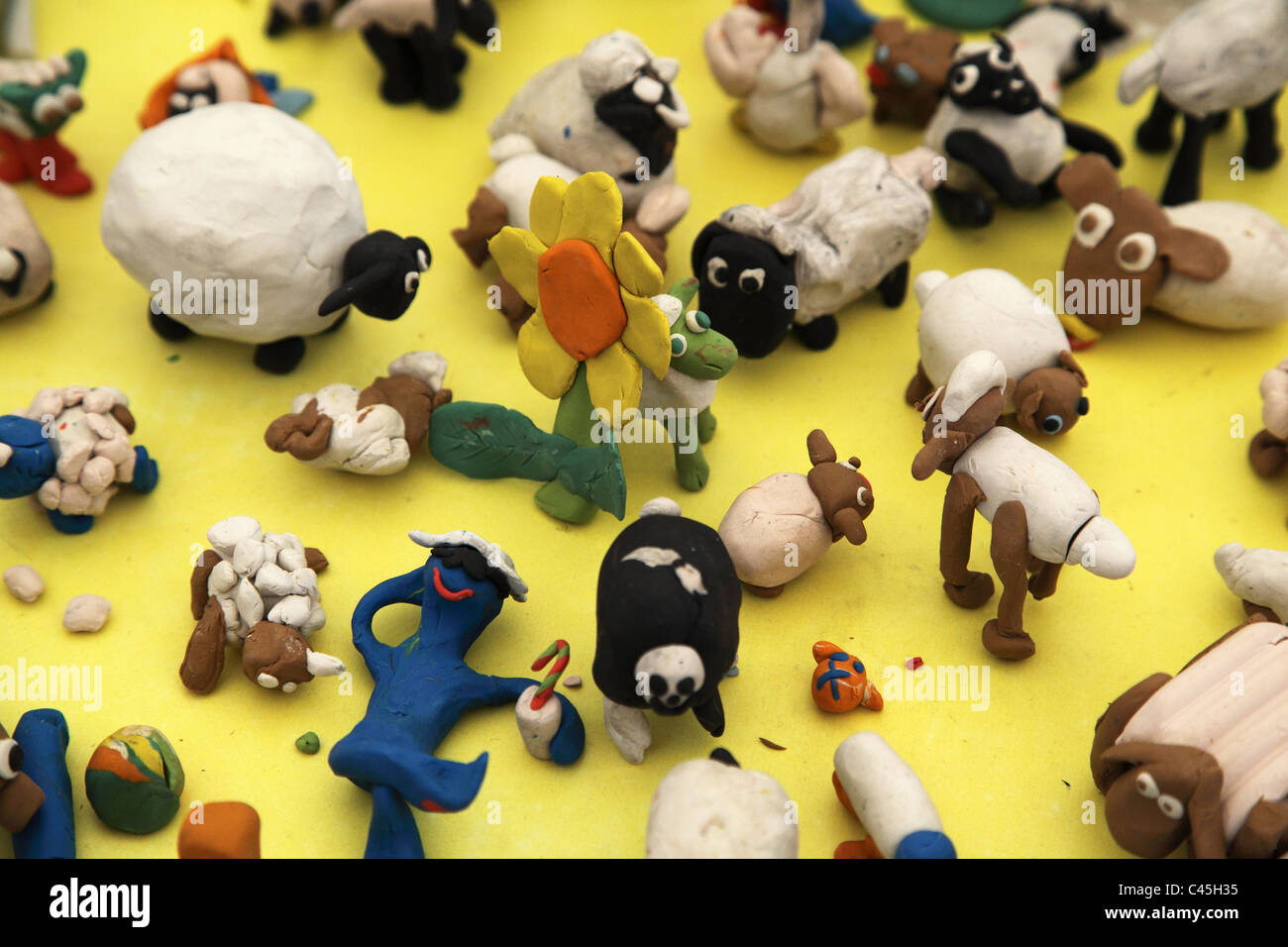 molding clay figures Stock Photo Alamy