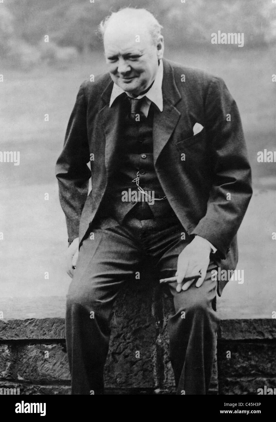 Winston Churchill, 1939 Stock Photo