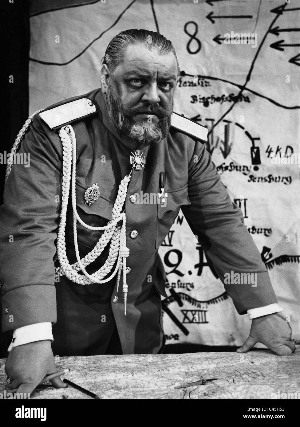 Heinrich George in the stage play 'Der andere Feldherr' by H. Gobsch, 1936 Stock Photo