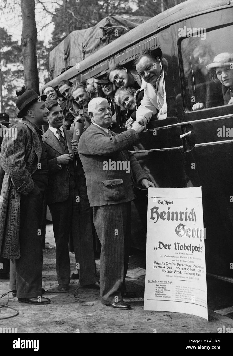 Heinrich George and his colleagues on a tour, 1936 Stock Photo