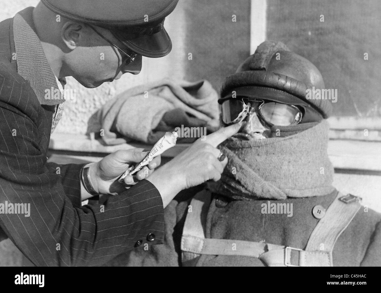 Student pilot of the Flying School Munich-Schleissheim , 1931 Stock Photo