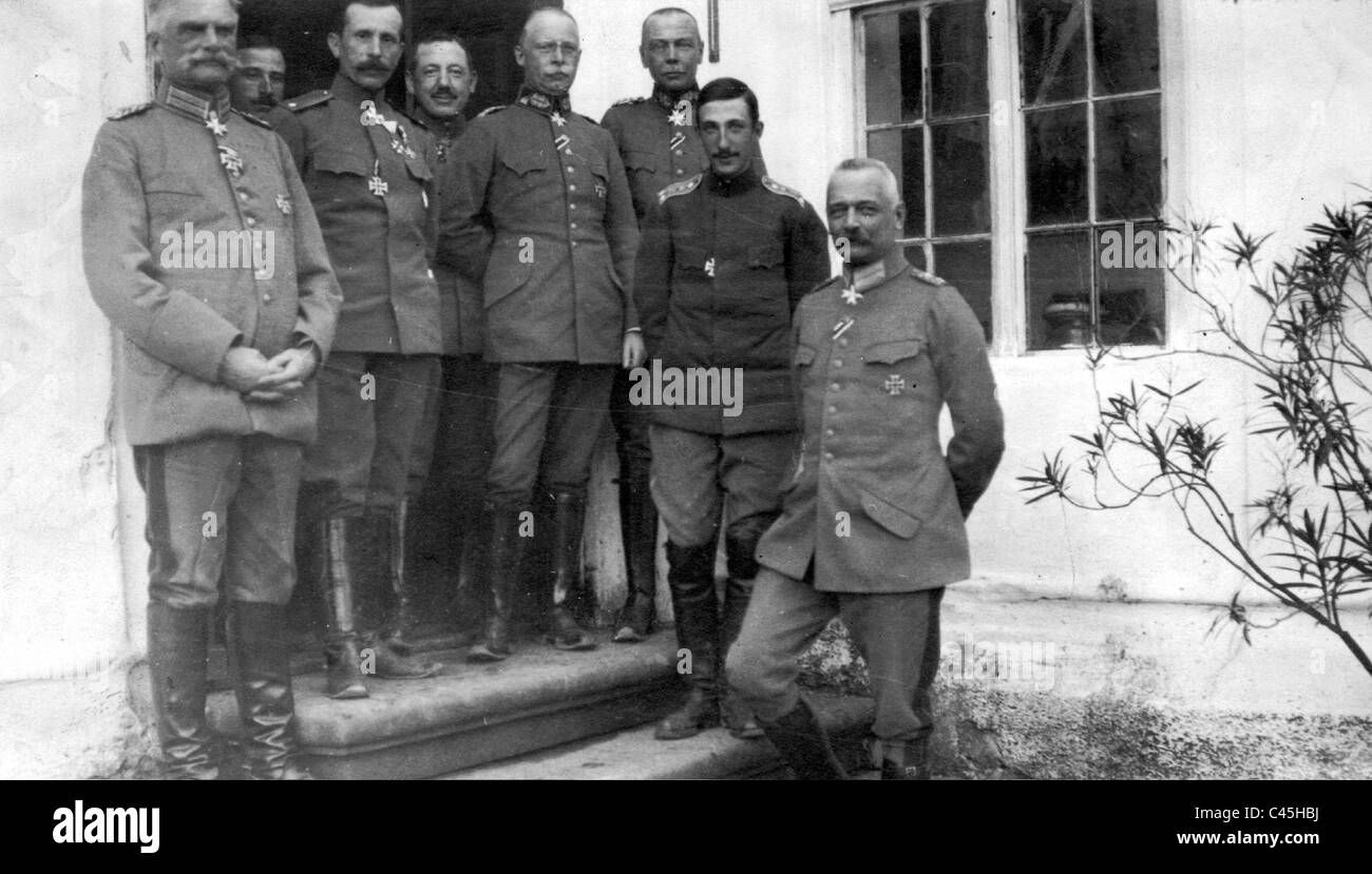 The German Supreme Army Command and the Bulgarian Commander in Paracin Stock Photo