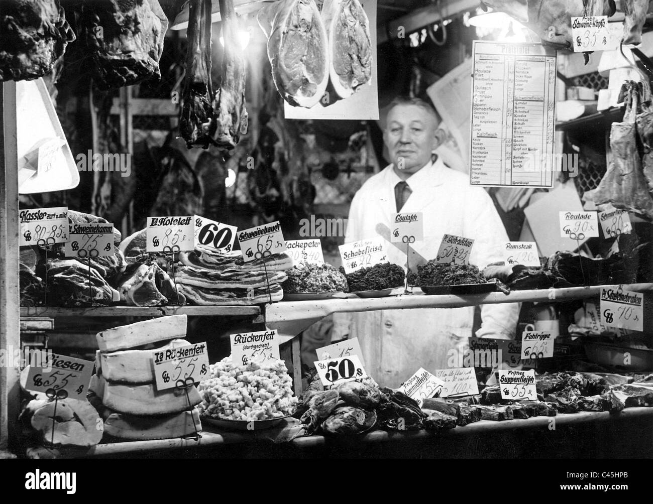 Butchery, 1932 Stock Photo