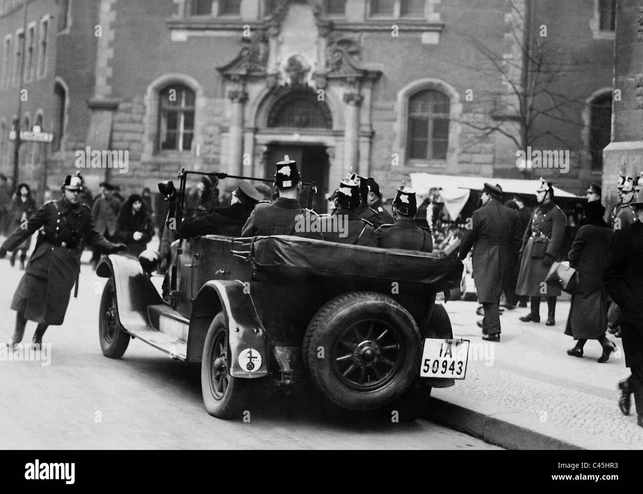 Assault vehicle of the Berlin police in the 1920s Stock Photo