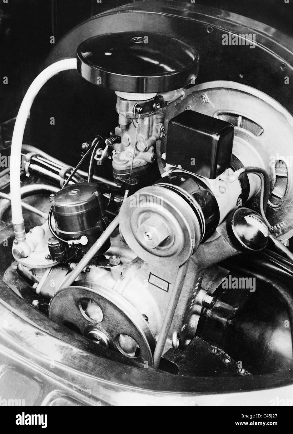 Engine of a VW Beetle, 1938 Stock Photo