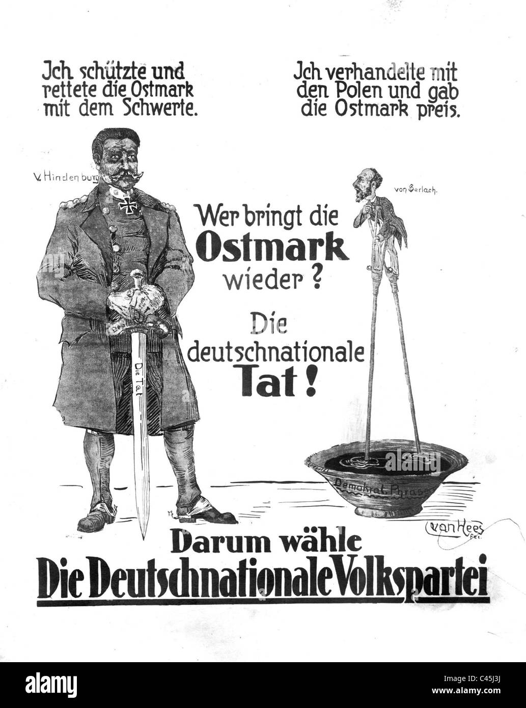 Election poster of the DNVP, 1919 Stock Photo