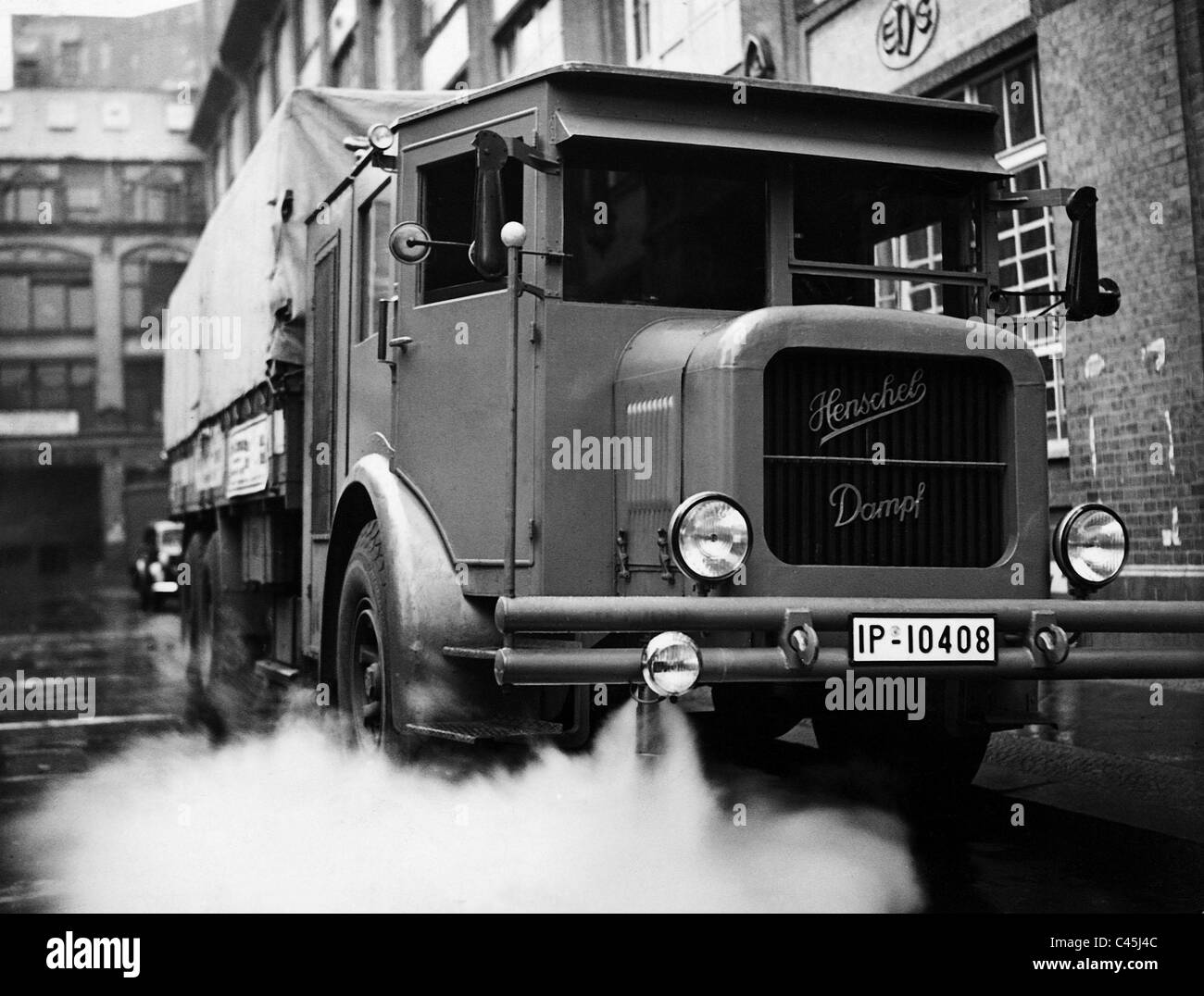 Truck with steam power Stock Photo