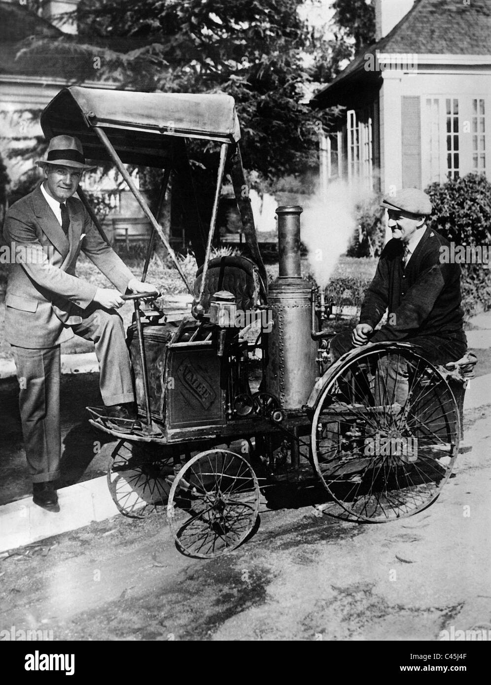 Steam automobile Stock Photo