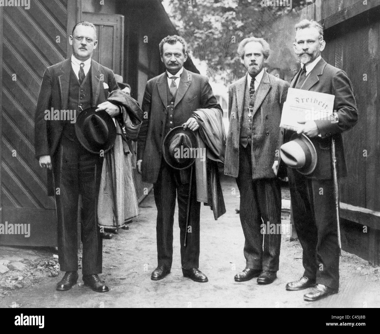 Meeting of the SPD and the USPD, 1922 Stock Photo