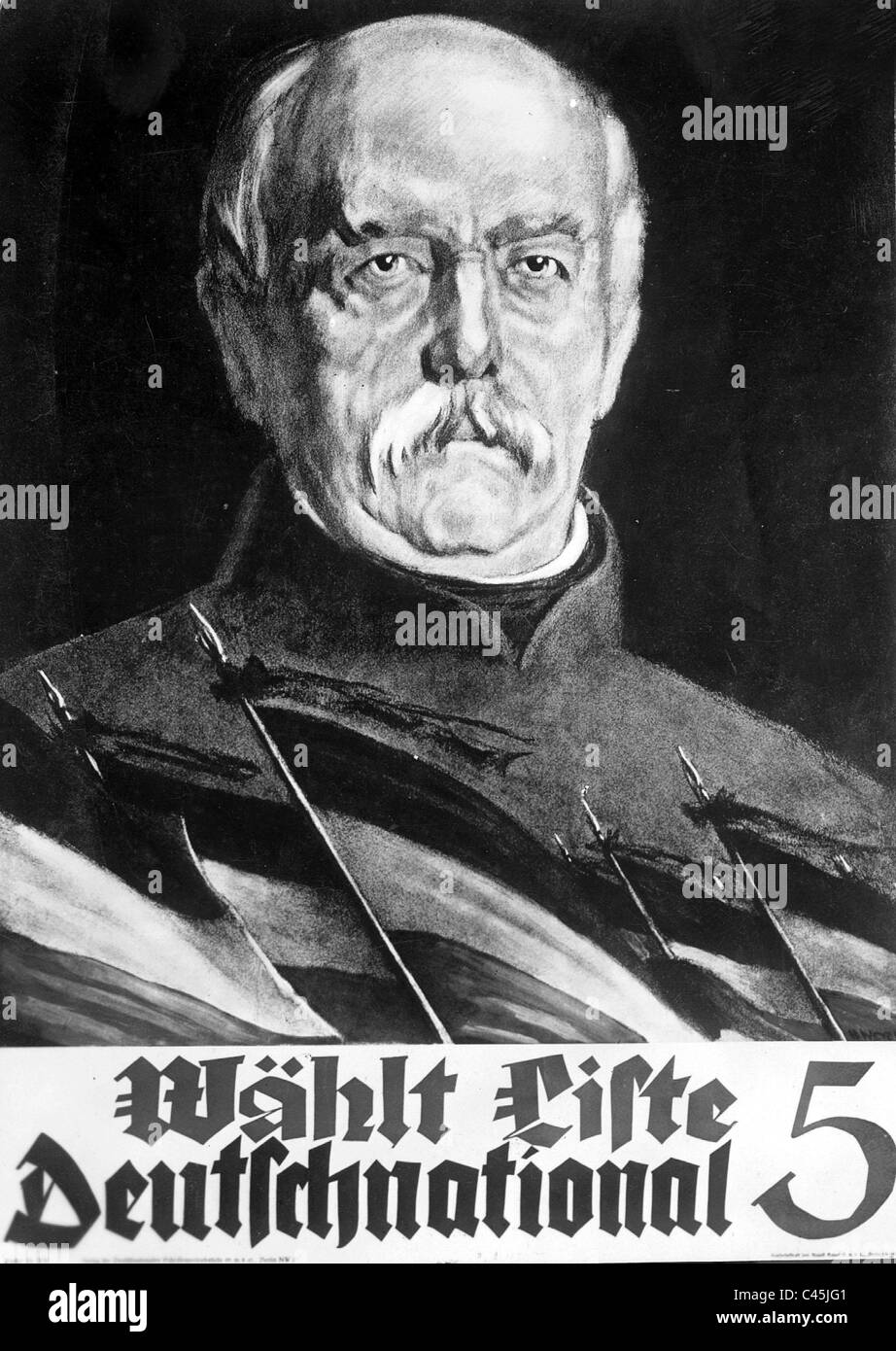 Election poster of the DNVP for the Reich election on 31. July 1932 Stock Photo