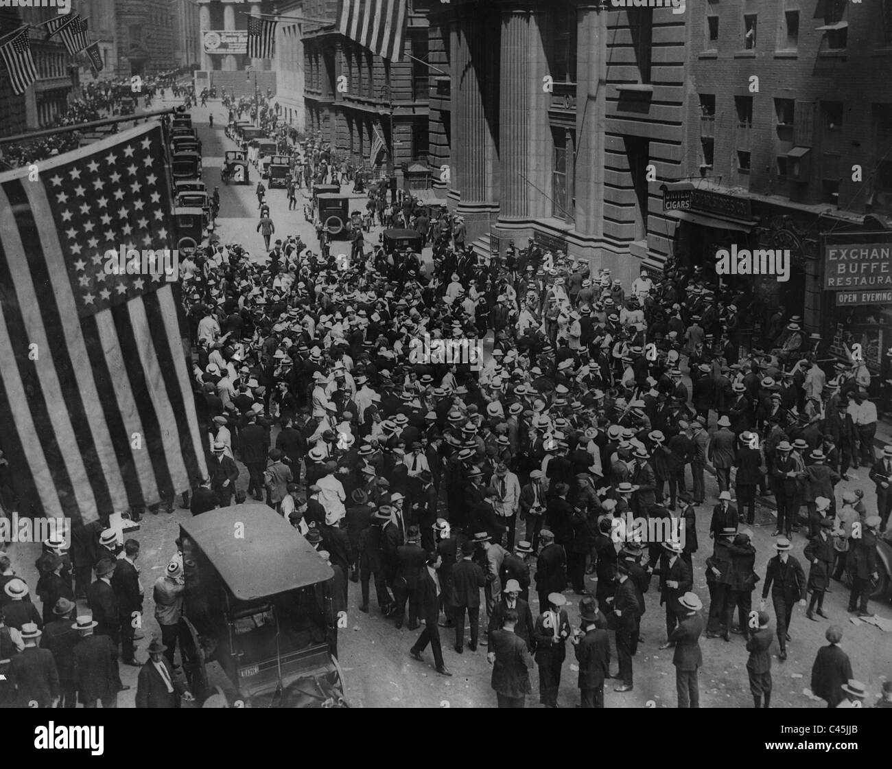 Black Friday in New York, 1929 Stock Photo