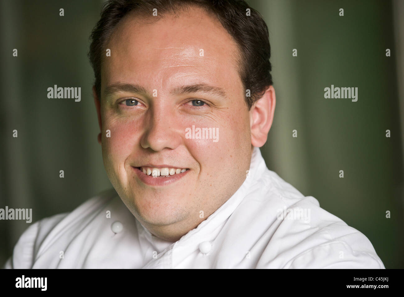 James Sommerin Welsh Michelin starred chef pictured at Hay Festival 2011 Stock Photo