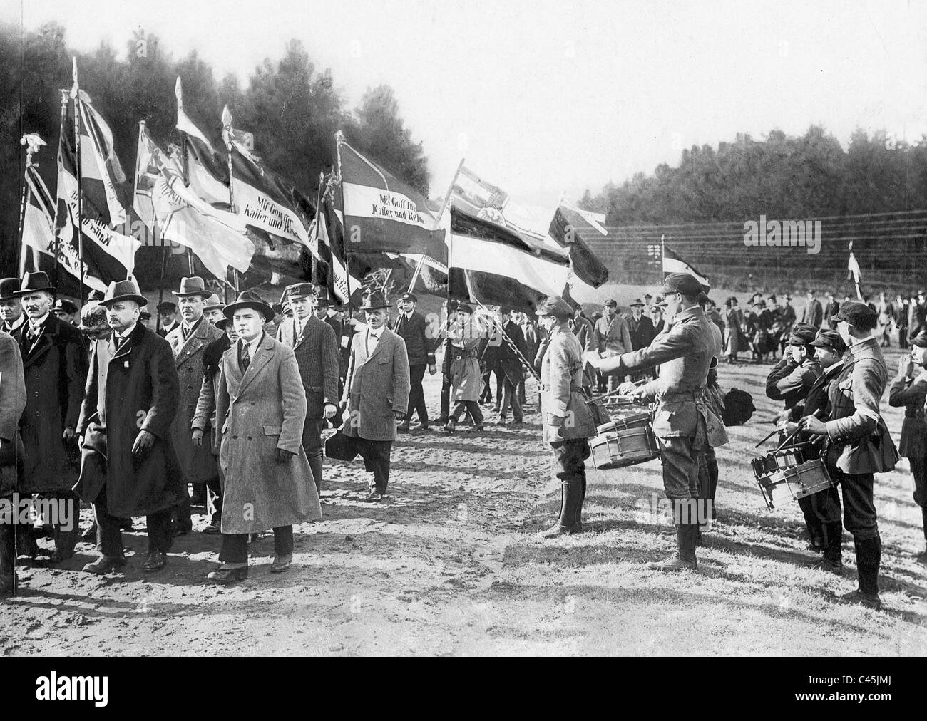 Flags company of the DNVP, 1924 Stock Photo