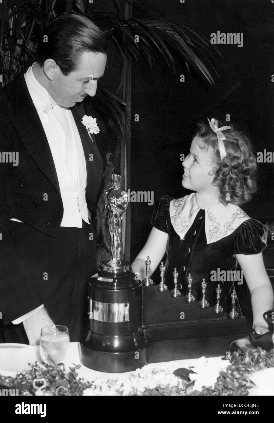 Walt Disney and Shirley Temple, 1939 Stock Photo