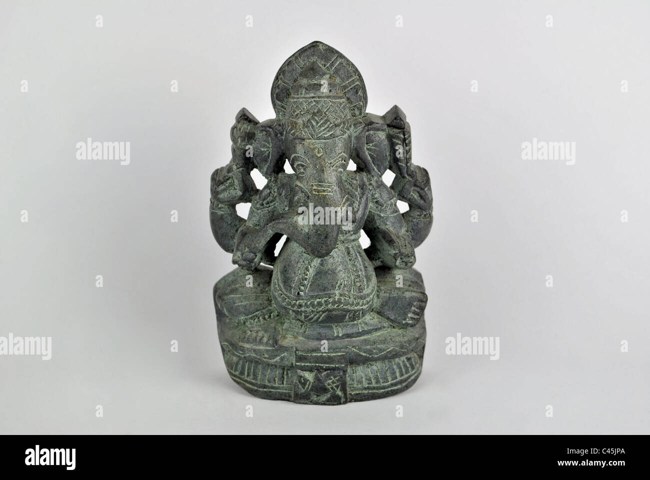 Idol of hindu god Ganesha ganapathy ganapati deity elephant head Stock Photo